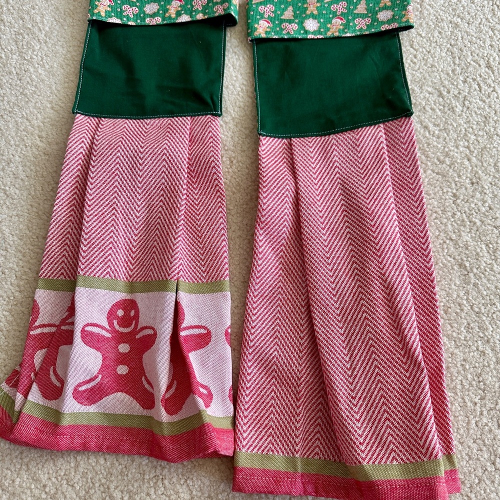 Festive Gingerbread Kitchen Towels - Pink and Green
Price $12 each